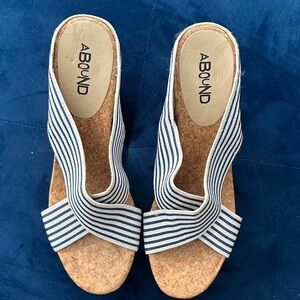 Abound Women's Sandals - Navy Blue and White Stripes